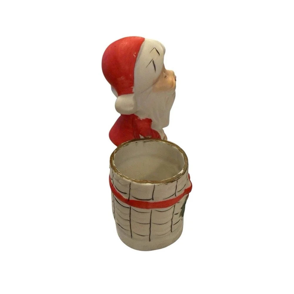 JASCO Luvkins Christmas‎ Santa Votive Candle Holder Vintage 1978 Mid Century Mod